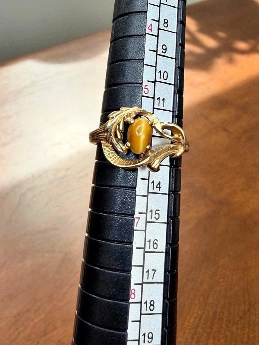 Tiger Eye 10k Gold Ring Ring Size 6